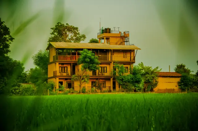 View of babai outback loadge at evening